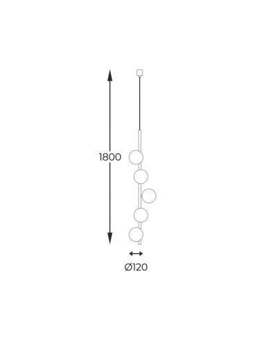 Lampa wisząca ALI G9 - Elegancki zwis sufitowy w stylu winorośli do nowoczesnych wnętrz i biur.
