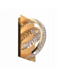 Kinkiet TULA LED w złotym kolorze z półpierścieniami – elegancka lampa ścienna od Zuma Line do każdego wnętrza 2