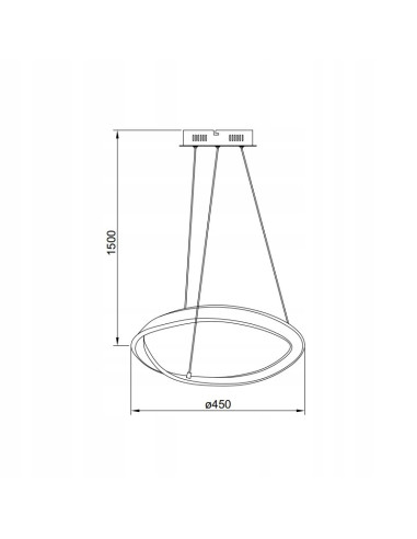 Lampa sufitowa LED GIRONA w kolorze niklowym, 150 cm, nowoczesny zwis do każdego stylowego wnętrza