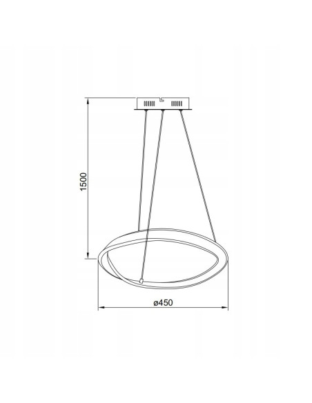 Lampa sufitowa LED GIRONA w kolorze niklowym, 150 cm, nowoczesny zwis do każdego stylowego wnętrza