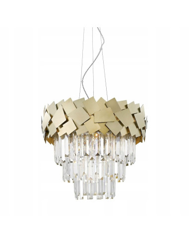 Lampa wisząca QUASAR 6 E14 w złotej odsłonie - nowoczesny akcent do eleganckich wnętrz z regulowaną wysokością