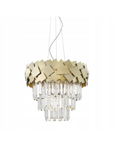 Lampa wisząca QUASAR 6 E14 w złotej odsłonie - nowoczesny akcent do eleganckich wnętrz z regulowaną wysokością