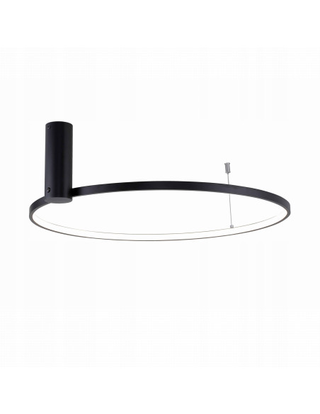 Nowoczesna lampa sufitowa HORIK LED czarna, regulowane oświetlenie do biura i wnętrz eleganckich, 32W, 3500 Lm.