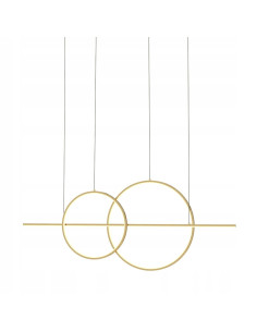 Lampa wisząca CHOLET w złocie z LED - elegancka geometria do jadalni i nowoczesnych wnętrz 2
