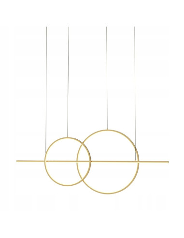 Lampa wisząca CHOLET w złocie z LED - elegancka geometria do jadalni i nowoczesnych wnętrz