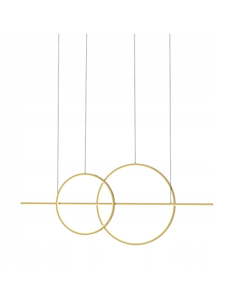 Lampa wisząca CHOLET w złocie z LED - elegancka geometria do jadalni i nowoczesnych wnętrz