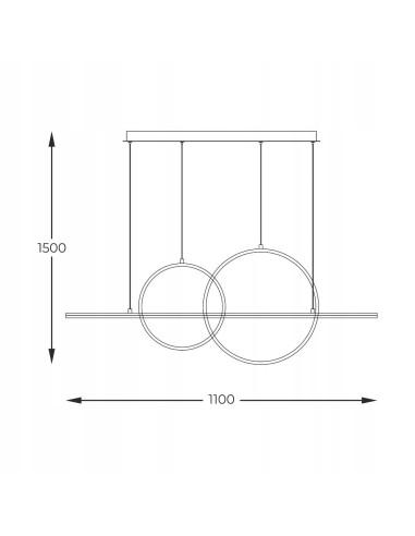 Lampa wisząca CHOLET w złocie z LED - elegancka geometria do jadalni i nowoczesnych wnętrz