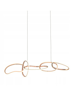 Nowoczesny żyrandol wiszący CHOLET w złotych kołach LED, 150 cm, 6600 lumenów – elegancja do jadalni i salonu 2