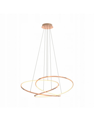 Lampa sufitowa CHOLET w francuskim złocie, LED 56W, elegancka, 150 cm, do salonu, biura i jadalni