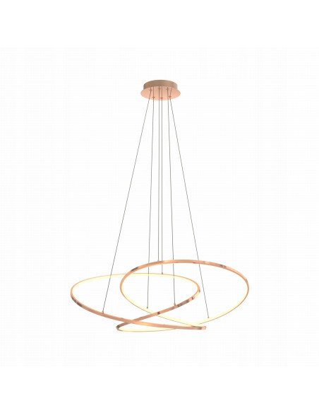 Lampa sufitowa CHOLET w francuskim złocie, LED 56W, elegancka, 150 cm, do salonu, biura i jadalni