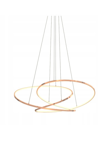 Lampa sufitowa CHOLET w francuskim złocie, LED 56W, elegancka, 150 cm, do salonu, biura i jadalni