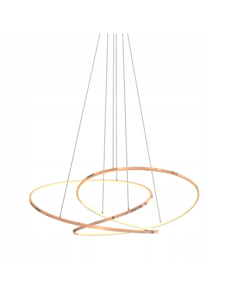 Lampa sufitowa CHOLET w francuskim złocie, LED 56W, elegancka, 150 cm, do salonu, biura i jadalni