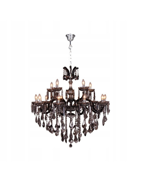 Ekskluzywny żyrandol CAMILLE CHATEAU z ciemnymi kryształami – Luksusowe oświetlenie do eleganckich wnętrz