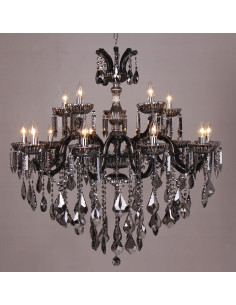 Ekskluzywny żyrandol CAMILLE CHATEAU z ciemnymi kryształami – Luksusowe oświetlenie do eleganckich wnętrz 2