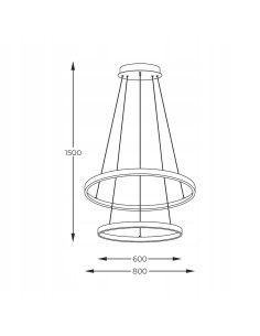 Lampa wisząca złota BRENO z regulacją barwy światła - eleganckie oświetlenie LED do sypialni i biura 2