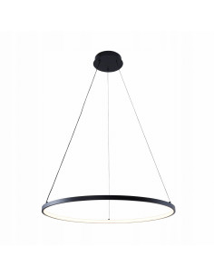 Nowoczesne czarne oświetlenie LED BRENO z regulacją barwy – eleganckie kółko do kuchni, salonu i biura