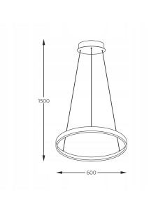 Nowoczesne czarne oświetlenie LED BRENO z regulacją barwy – eleganckie kółko do kuchni, salonu i biura 2