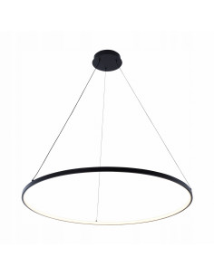 Nowoczesna lampa wisząca LED BRENO, czarna, 150 cm, zmienna barwa światła, eleganckie oświetlenie do wnętrz.