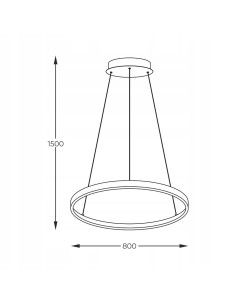 Nowoczesna lampa wisząca LED BRENO, czarna, 150 cm, zmienna barwa światła, eleganckie oświetlenie do wnętrz. 2
