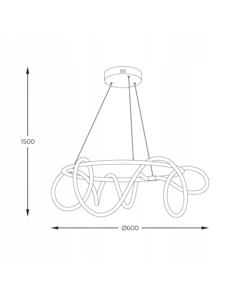 Nowoczesna lampa wisząca BALBO z regulowanym światłem LED, czarna, 58W, 4500 Lm - Zuma Line do biura i wnętrz