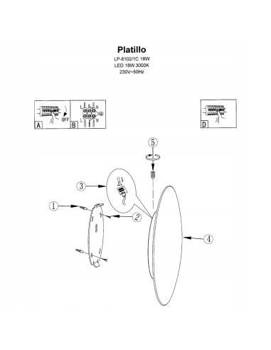 Lampa sufitowa LED Platillo w czerni - nowoczesny plafon minimalistyczny z regulacją barwy światła