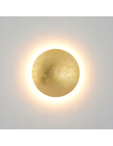 Lampa Ścienna Platillo LED w Matowym Złocie, Minimalistyczna, Zmienna Barwa CCT, Idealna do Nowoczesnych Wnętrz