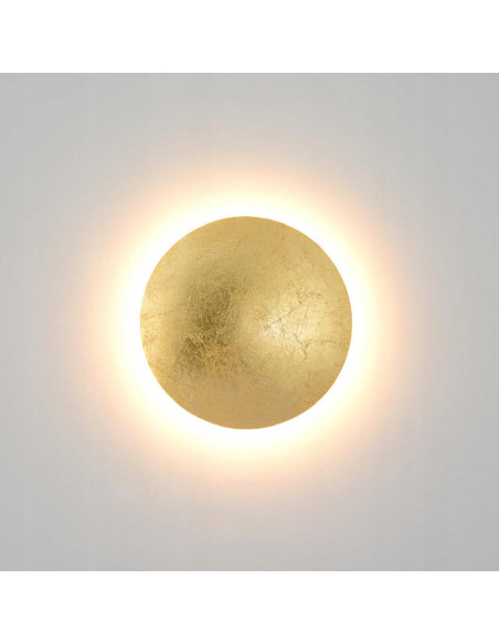 Lampa Ścienna Platillo LED w Matowym Złocie, Minimalistyczna, Zmienna Barwa CCT, Idealna do Nowoczesnych Wnętrz