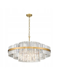 Lampa sufitowa glamour CONSTANTINOPLE z lustrzanymi detalami - elegancja do jadalni i salonu, regulowana wysokość 61-176 cm