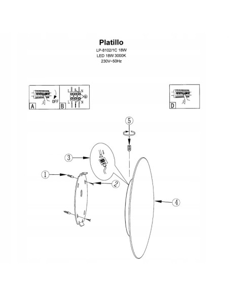 Plafon z regulowanym oświetleniem LED Platillo w złotym kolorze – nowoczesny design do sypialni i biura