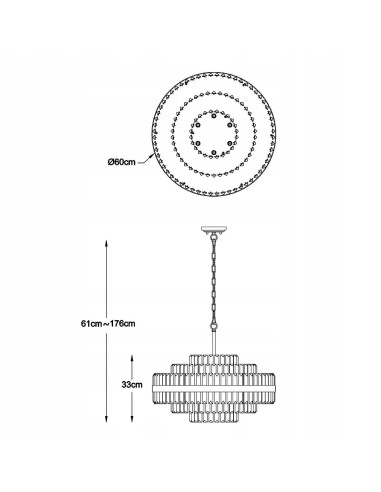 Lampa kryształowa CONSTANTINOPLE 12xG9 28W w złotej oprawie – elegancka dekoracja do salonu i jadalni
