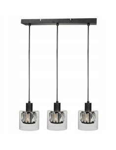 Lampa wisząca Elmo 3-punktowa, czarna, nowoczesny design do kuchni i salonu 2