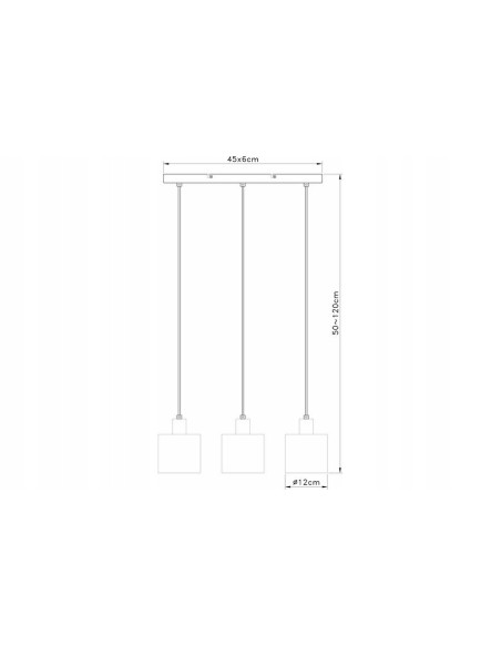 Lampa wisząca Elmo 3-punktowa, czarna, nowoczesny design do kuchni i salonu