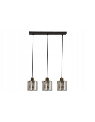 Lampa wisząca Elmo 3-punktowa, czarna, nowoczesny design do kuchni i salonu