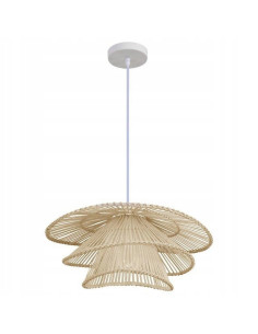 Lampa wisząca HIMA z rattanu w stylu skandynawskim – beżowa, 120 cm, elegancka do każdego wnętrza 2