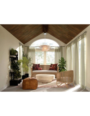 Lampa wisząca HIMA z rattanu w stylu skandynawskim – beżowa, 120 cm, elegancka do każdego wnętrza