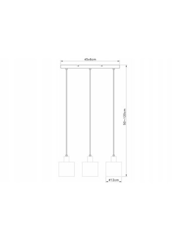 Elegancka lampa wisząca ELMO z kryształowymi kloszami, 3 źródła światła, idealna do jadalni i salonu