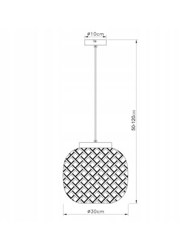 Lampa wisząca ELAINE z bambusa i metalu, 120 cm, czarna, nowoczesny design do biura i salonu