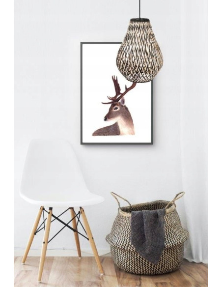 Lampa wisząca CARMINA Boho z bambusa – elegancka i minimalistyczna do kuchni, jadalni i biura