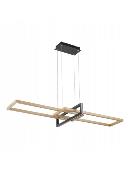 Lampa wisząca Aspen LED w złocie i czerni, nowoczesny design, 3 źródła światła idealna do biura i jadalni