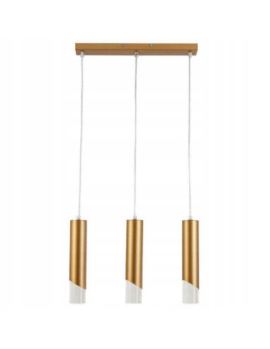 Lampa sufitowa Hardin 3-punktowa w eleganckim złotym kolorze, nowoczesny design do salonu i kuchni