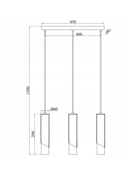 Lampa sufitowa Hardin 3-punktowa w eleganckim złotym kolorze, nowoczesny design do salonu i kuchni