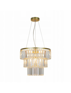 Lampa wisząca TIFANNY E14 z kryształami, metalowa, 4-punktowa, elegancki żyrandol do salonu i jadalni