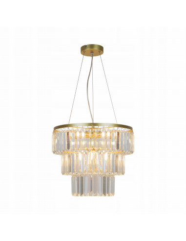 Lampa wisząca TIFANNY E14 z kryształami, metalowa, 4-punktowa, elegancki żyrandol do salonu i jadalni