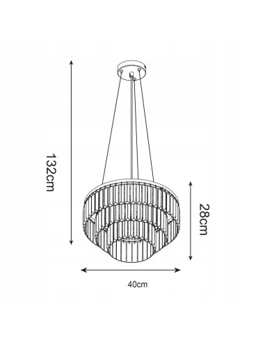 Lampa wisząca TIFANNY P17127-4 w glamour, czarna z kryształami, 4-punkty E14, idealna do eleganckich wnętrz