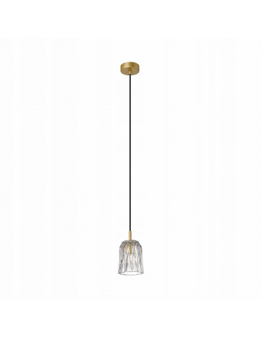 Lampa wisząca Tazza z przezroczystym kloszem i złotym wykończeniem – nowoczesna elegancja do każdego wnętrza