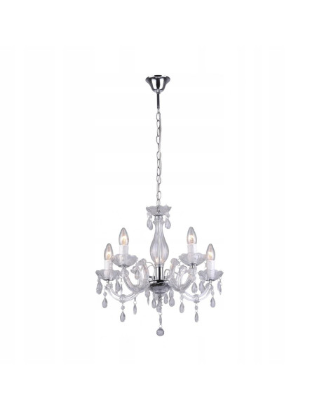 Lampa żyrandol MAGNOLIA z kryształowymi zwisami – eleganckie oświetlenie do salonu, jadalni i biura w nowoczesnym stylu