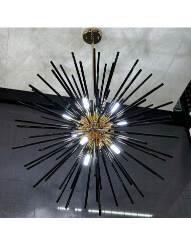 Lampa wisząca Urchin G9 w złocie i czerni – nowoczesny akcent z efektem fajerwerków do eleganckich wnętrz