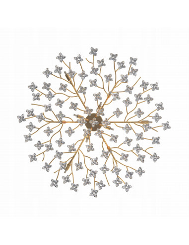 Lampa wisząca CINDY z drewnianym akcentem i złotymi detalami – elegancki element do salonu, jadalni i biura.