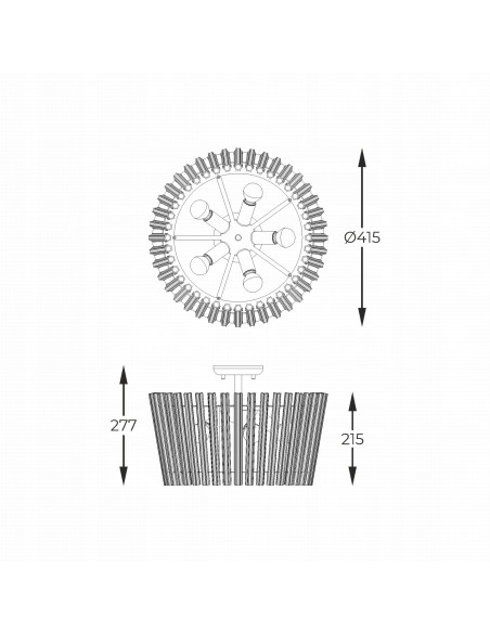 Lampa wisząca BACH E14 w stylu glamour z szklanymi rurkami - eleganckie oświetlenie do każdego wnętrza