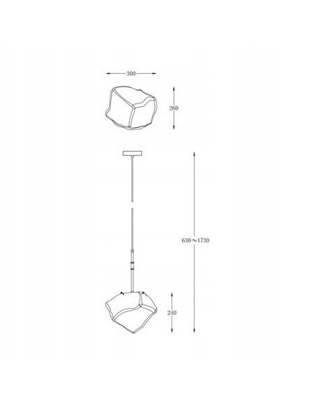 Lampa sufitowa ROCK E27 z regulacją, nowoczesna czarna z artystycznym kloszem do biura i salonu